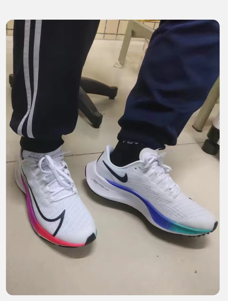 nike耐克airzoompegasus37女子彩虹飞马37跑步鞋cj2099112385