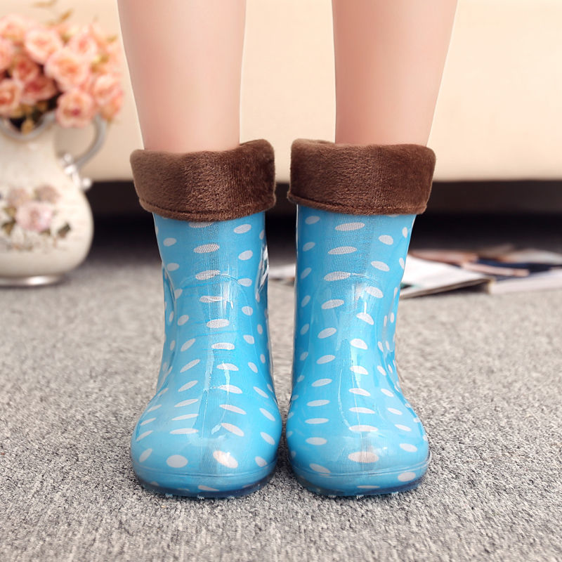 胶鞋学生雨靴春秋晴雨鞋水鞋女洗车厚底时尚套鞋韩版甜美防雨鞋女828