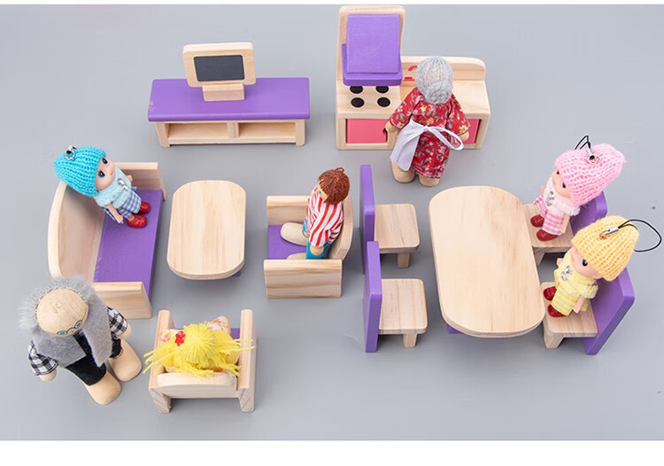 迷你仿真家具儿童过家家玩具娃娃迷你小家具女孩仿真卧室客厅浴室房间