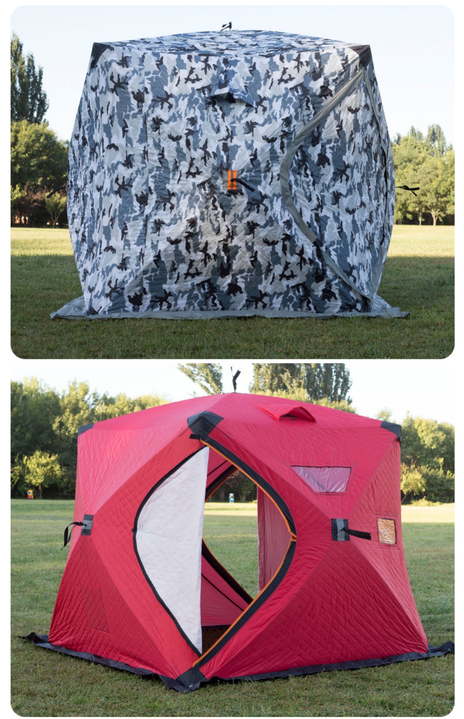 冬钓帐篷户外野营冰钓装备冬季保暖防寒防风钓鱼屋 超大六角款【聚能