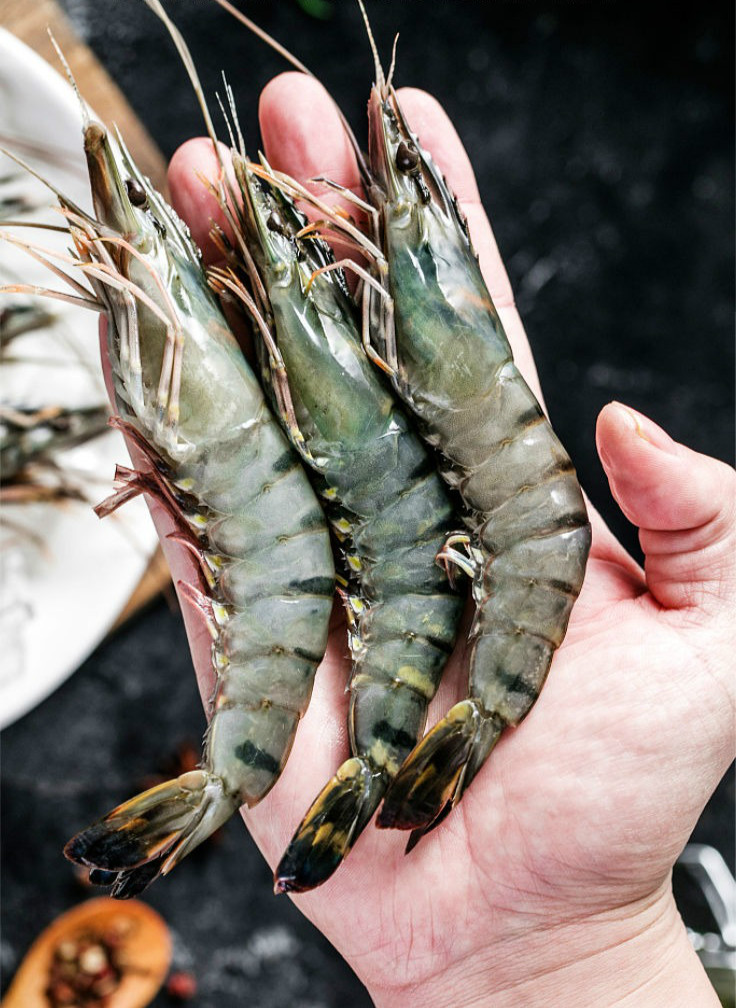 【超大黑虎虾】4-20只海捕大虾 老虎虾鲜活冷冻海鲜 900克20条/盒