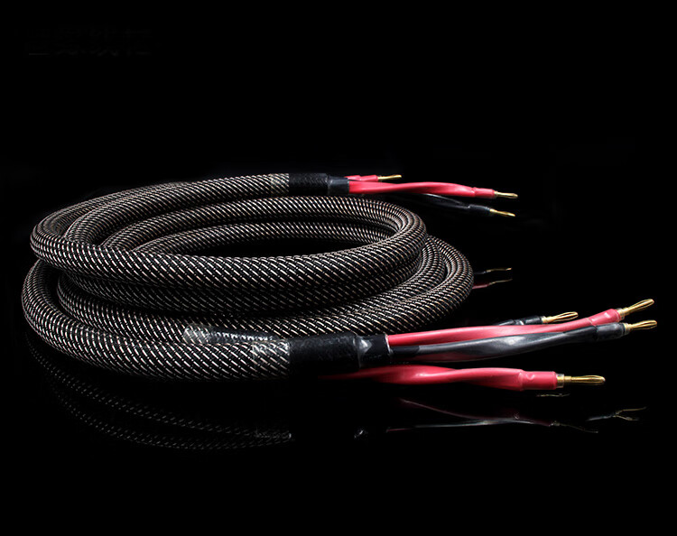 怪兽m24s单晶铜hifi音箱发烧喇叭线通用香蕉头av功放音响连接线美国至