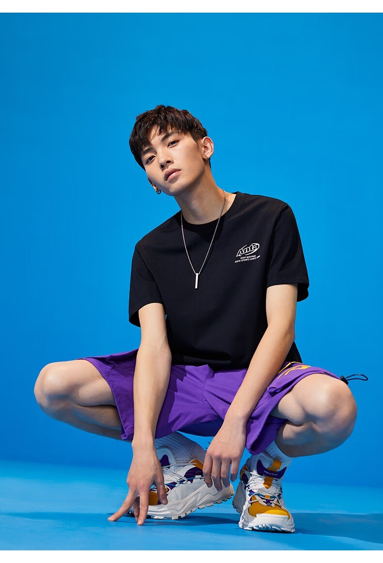 安踏男装短袖男t恤新款夏季宽松透气休闲半袖体恤男士运动服上衣男装