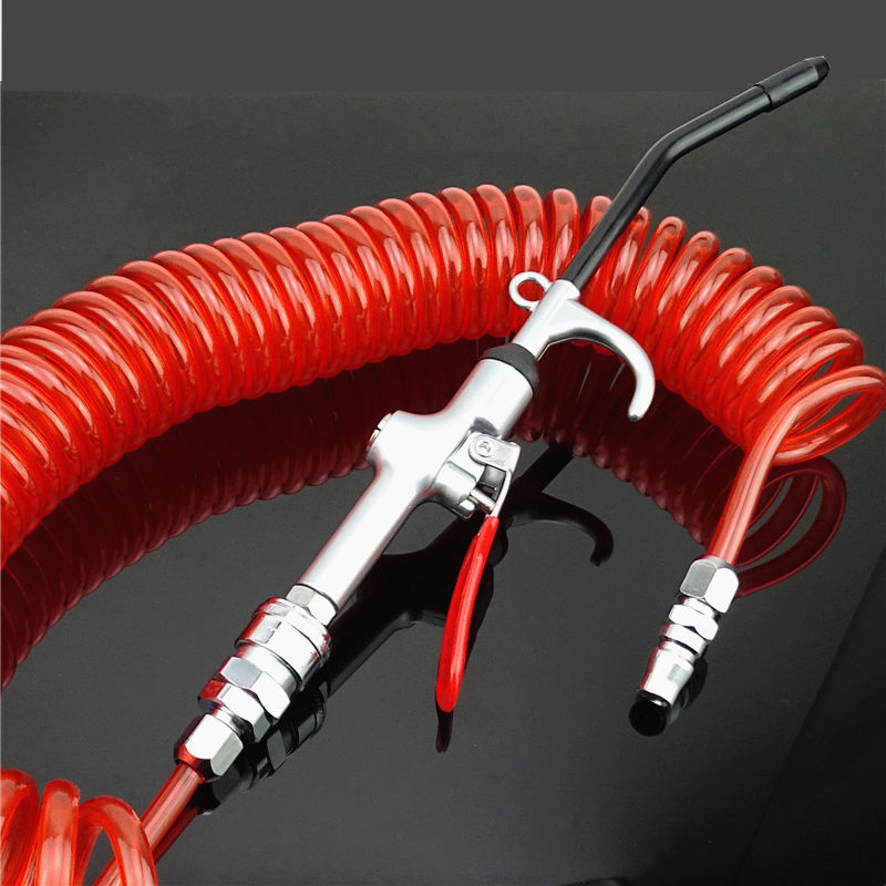 吹尘枪车载用品大全东风天龙驾驶室配件装饰铜嘴枪6米pu管直通接头