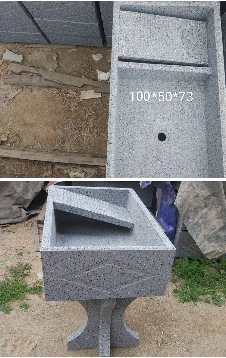 水泥洗衣池户外洗衣台盆带搓板一体式阳台家用组合仿大理石水磨石长