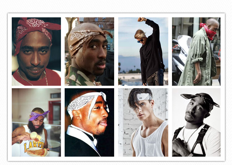 战士嘻哈头巾男街头潮人hiphop方巾街舞运动蒙面方巾哈雷白象精