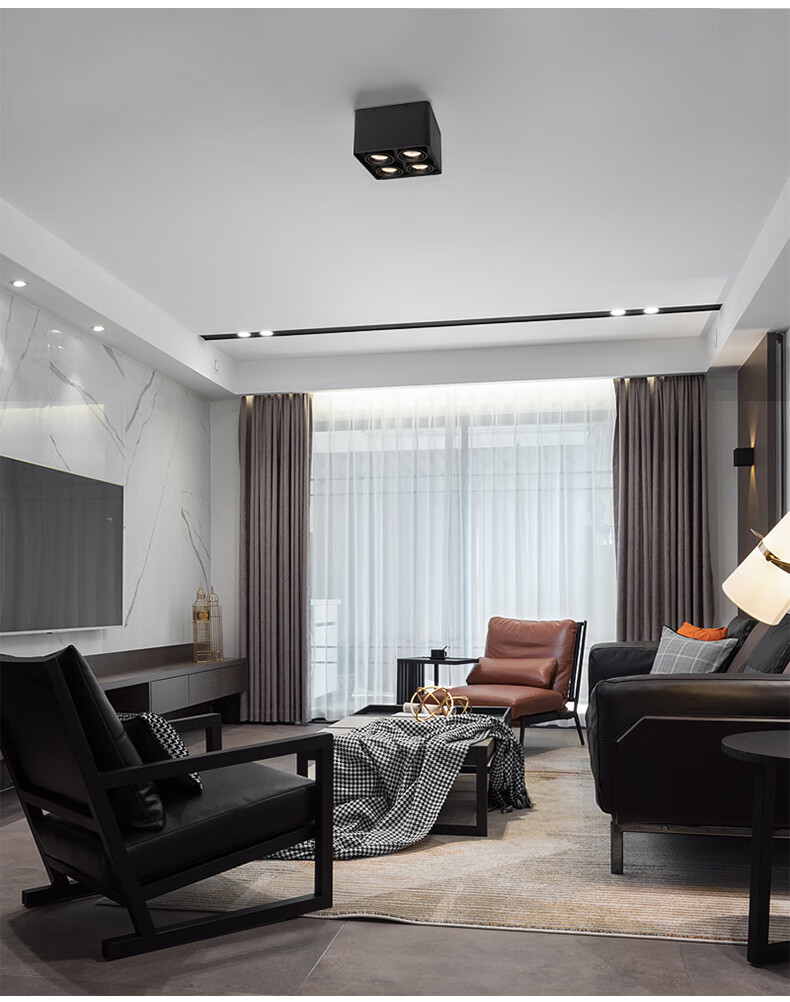 智能四头筒灯led斗胆灯小爱同学米家app语音控制蓝牙无线遥控调光变色