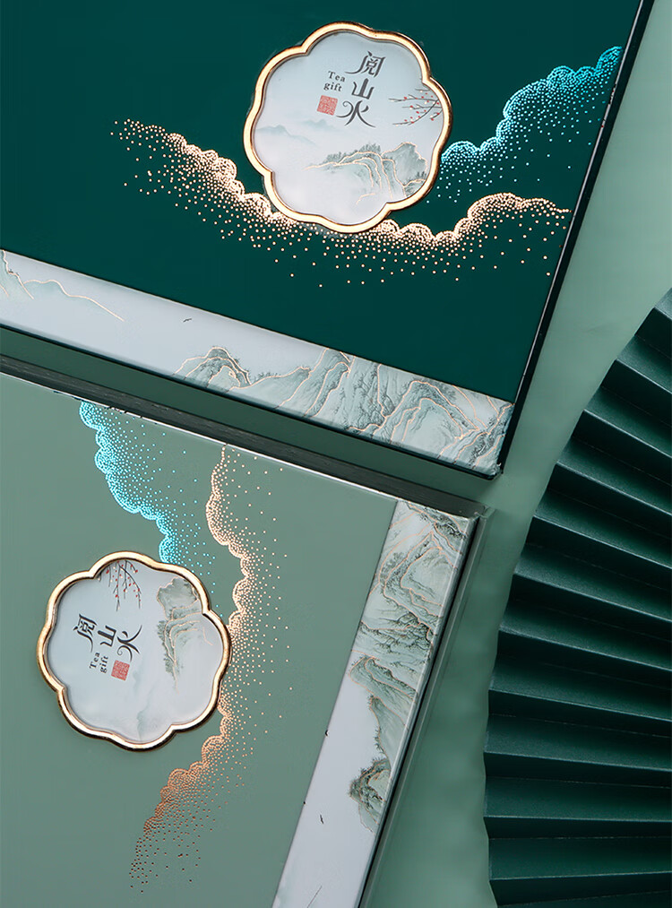 黄山毛峰茶叶包装盒空礼盒信阳毛尖绿茶礼盒茶叶礼盒装空盒 春树下