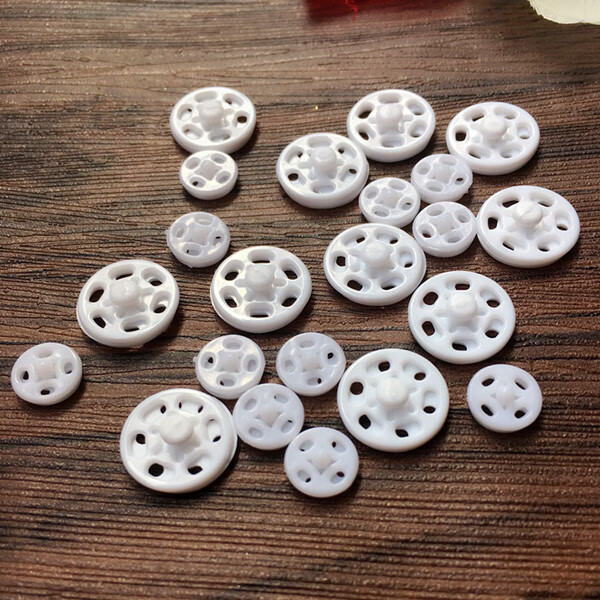 101521mm塑料暗扣子母扣毛衣扣隐形扣按扣纽扣扣子10mm白色10颗