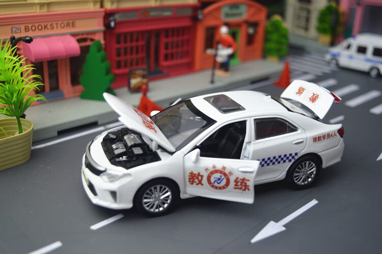 教练车模型玩具车 仿真大众教练车模型普桑驾校车礼物合金金属儿童
