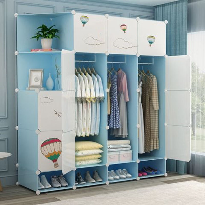 【家用大衣柜】20门3挂 锁卡 收藏店铺可换颜色黑白粉绿(备注客服)