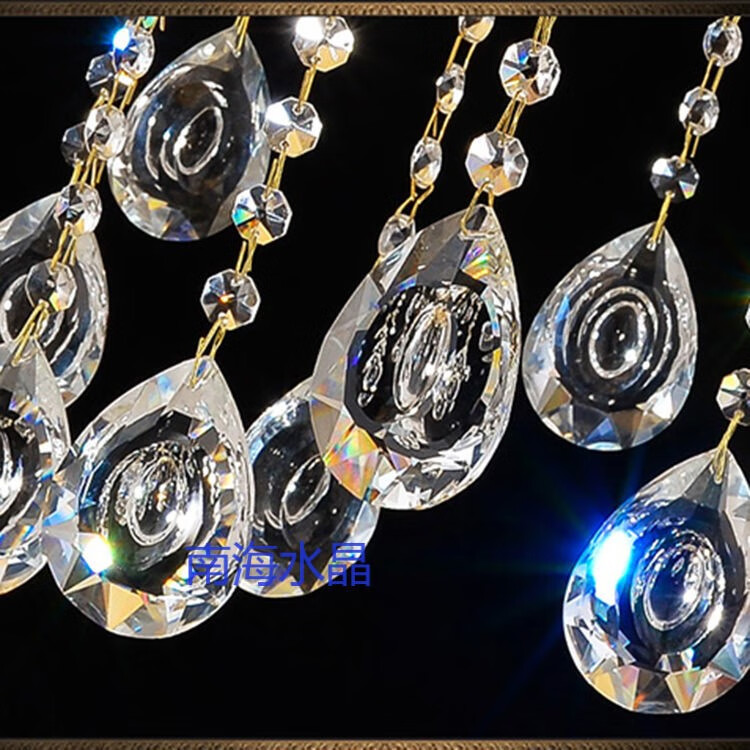 长正水晶吊灯配件水晶灯吊坠配件欧式灯龙眼香槟琥珀透明色水晶灯配件