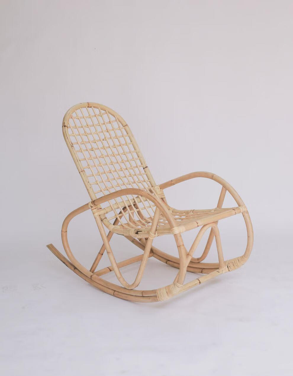 摇椅 成人真藤编躺椅摇摇椅北欧阳台休闲家用大人懒人客厅单人靠背