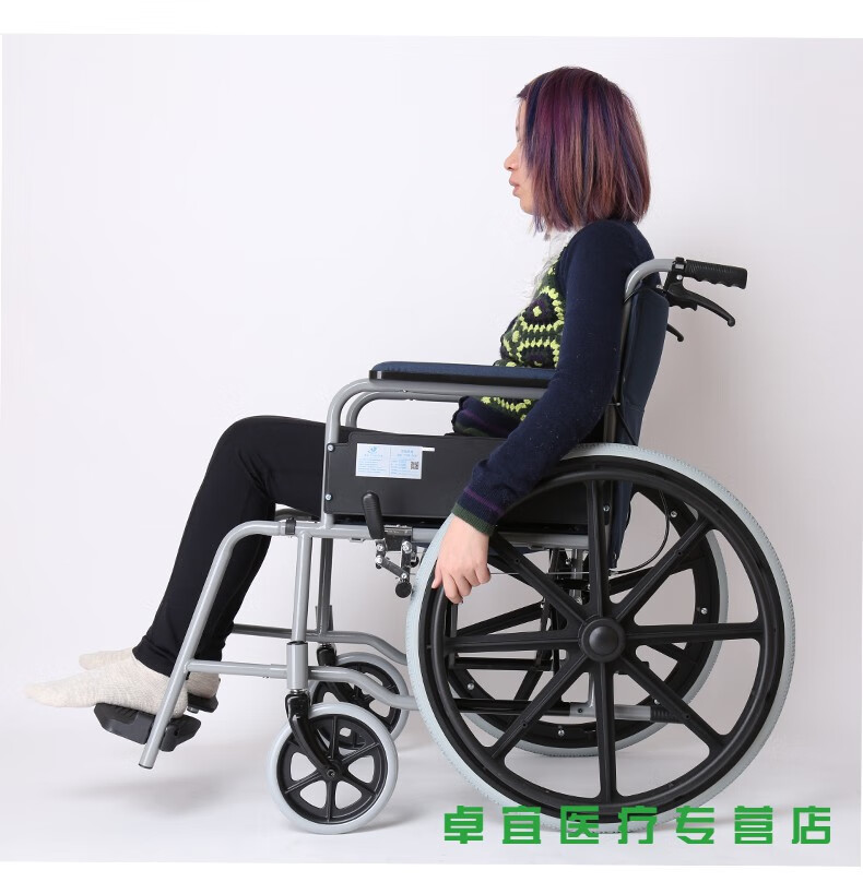 雅德残疾人老人洗澡专用椅便携式轮椅带坐便折叠轻便多功能手推代步车