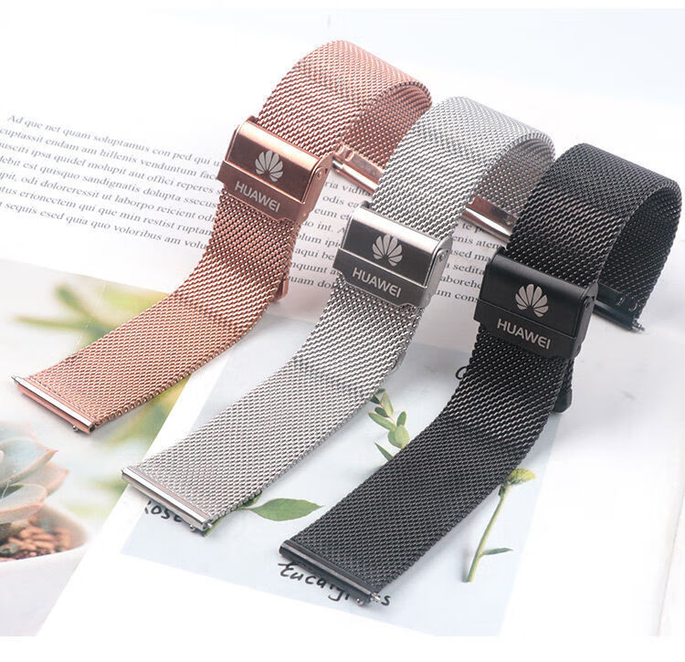 适用于华为gtgt2pro金属表带watch3pro米兰尼斯磁吸不锈钢手表带22mm