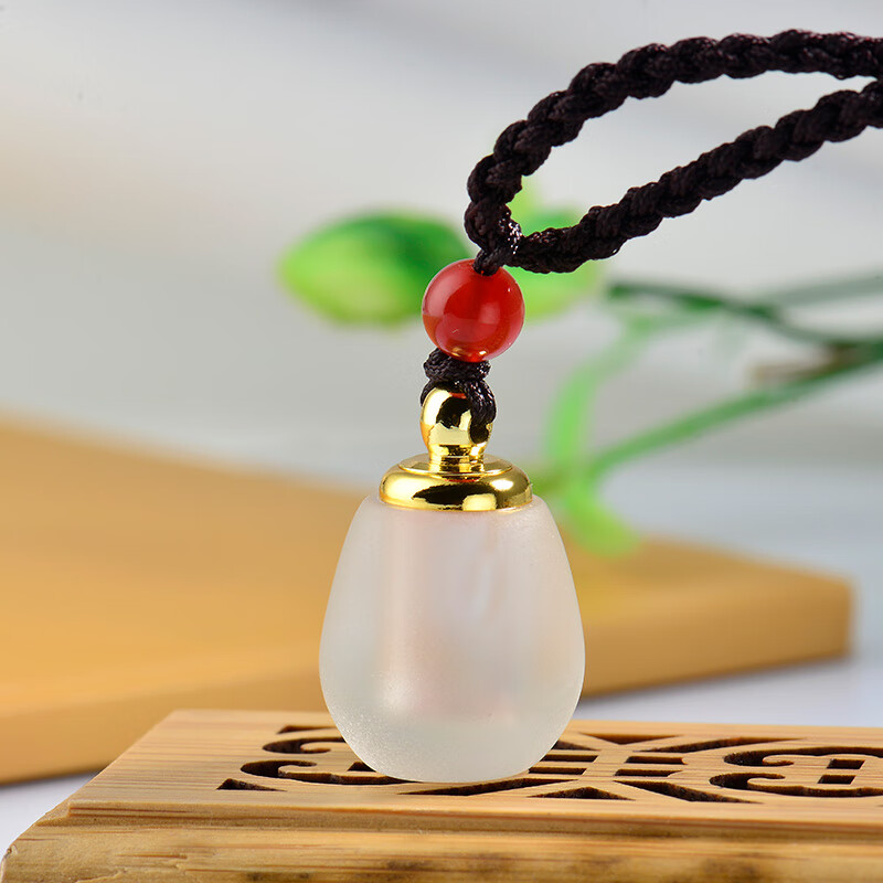 挂件舍利子项链可打开磨砂小玻璃瓶空心吊坠磨砂空心挂坠磨砂柱形紫色