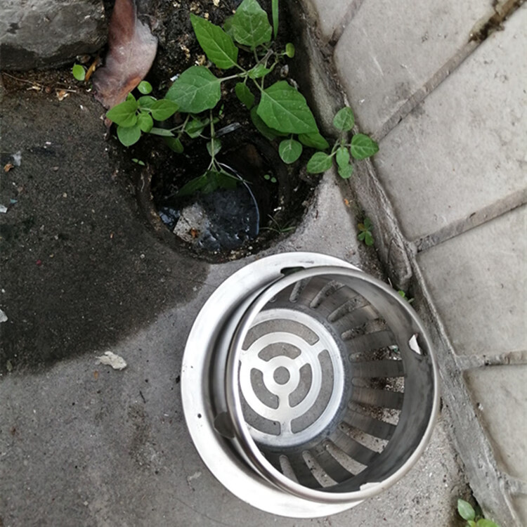 110pvc管隐形地漏不锈钢天沟屋面排水管罩50pvc天面75圆形过滤网p2寸