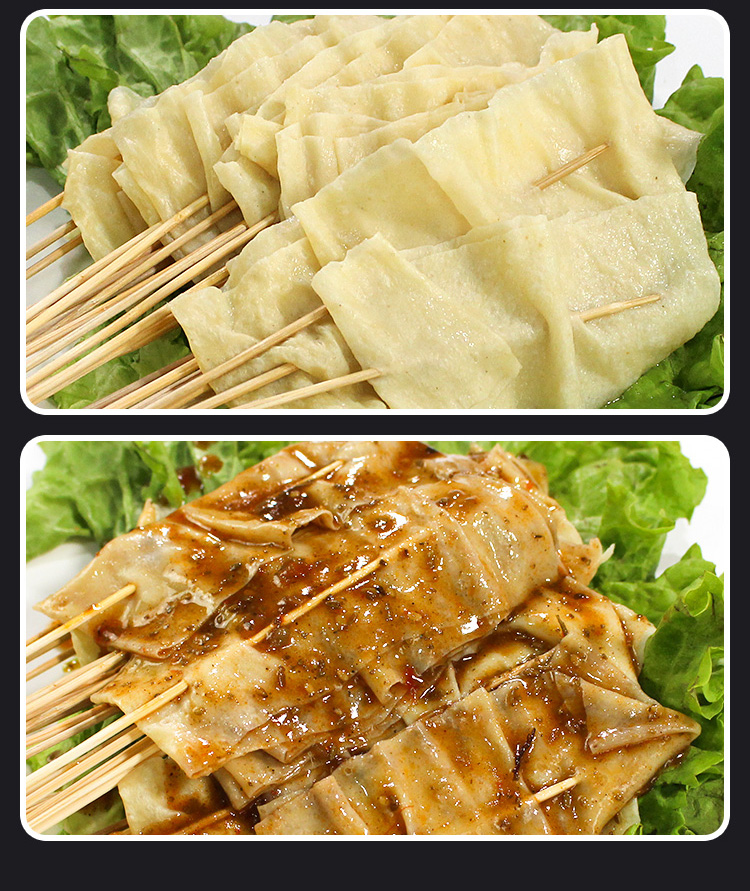 豆皮小串铁板涮串烧烤豆制品干货老式豆皮1000串丁香酱怀旧小吃网红