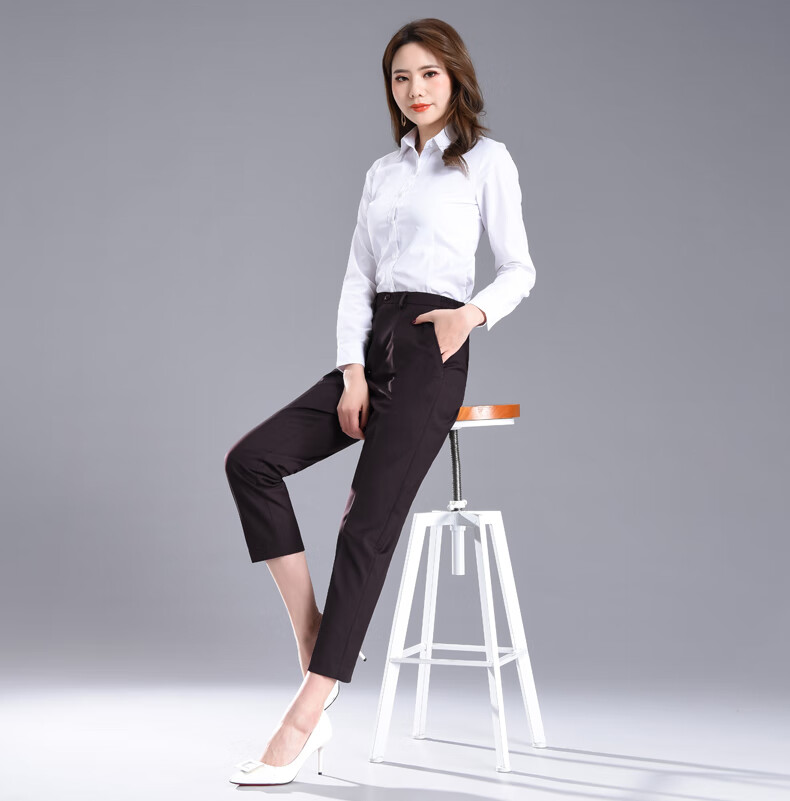 恒源祥22年冬装换新时尚女装咖啡色裤子招商银行女式西裤招行行服制服