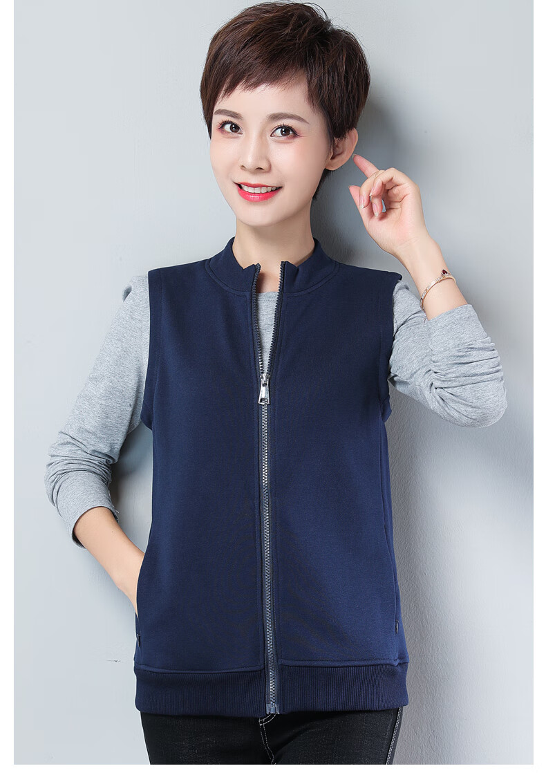 富贵鸟品牌春秋短款薄马甲女春装新款休闲修身显瘦马夹运动外穿背心