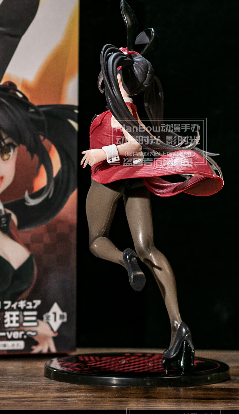 二次元美少女约会大作战时崎狂三内衣睡衣猫耳猫娘盒装兔女郎狂三20cm