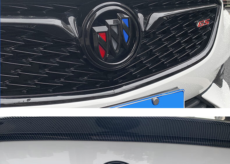 别克君威改装专用碳纤维车标贴新英朗威朗君越昂科威黑色标志装饰