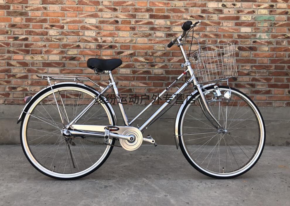 日本川崎原装进口无链条内变速自行车出口日本自行车全新单速变速轻便