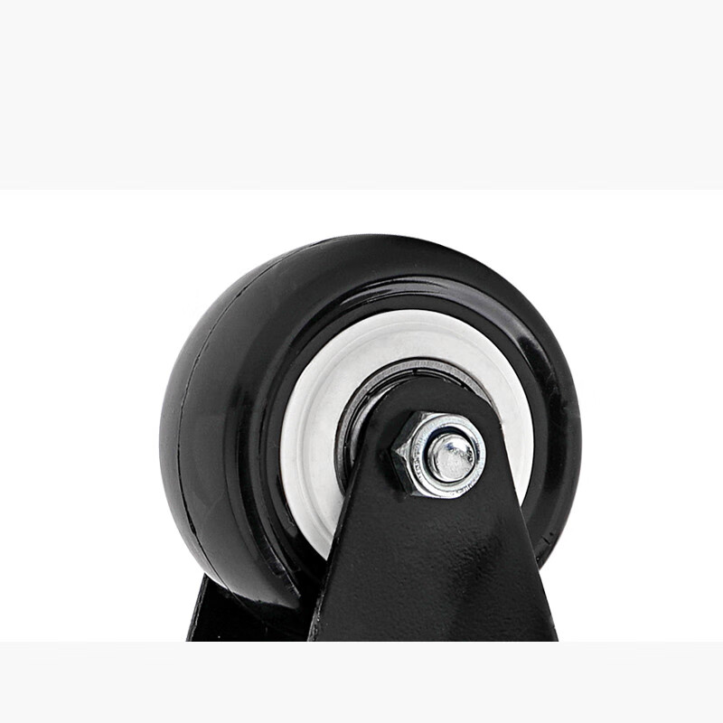 黄油机脚轮万向轮重型轮配件万向轮通用转向轮橡胶塑料轮深灰色