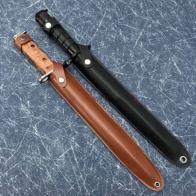 56式三菱刺三菱刀刺鞘56式军棱刺防身牛皮鞘五六式鞘适用于军刀户外