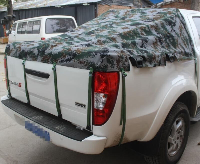 皮卡车篷布江铃域虎皮卡专用帆布雨蓬后箱帐篷皮卡改装后盖车厢防雨布