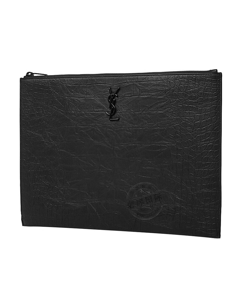 ysl圣罗兰男包牛皮鳄鱼纹手拿包文件包534680-c9h0u-1000 黑色【图片