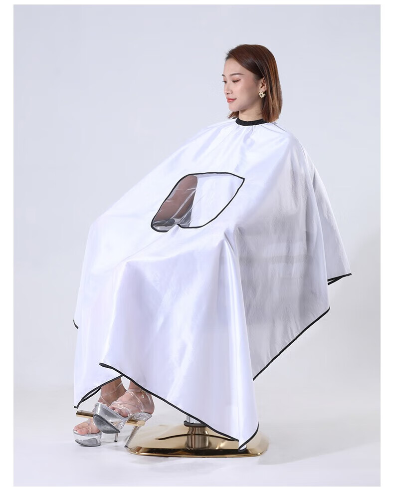 特大理发围布不沾发专用剪发透视围布美发围布理发店潮 k081深蓝加大