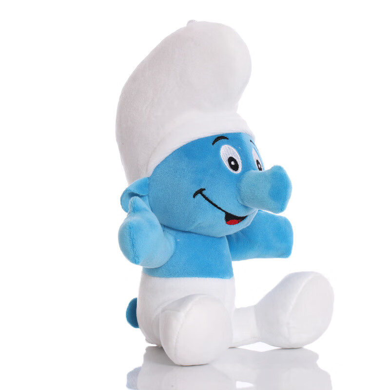 蓝精灵公仔 毛绒玩具卡通动漫蓝爸爸蓝妹妹笨笨送礼布娃娃儿童玩偶 带