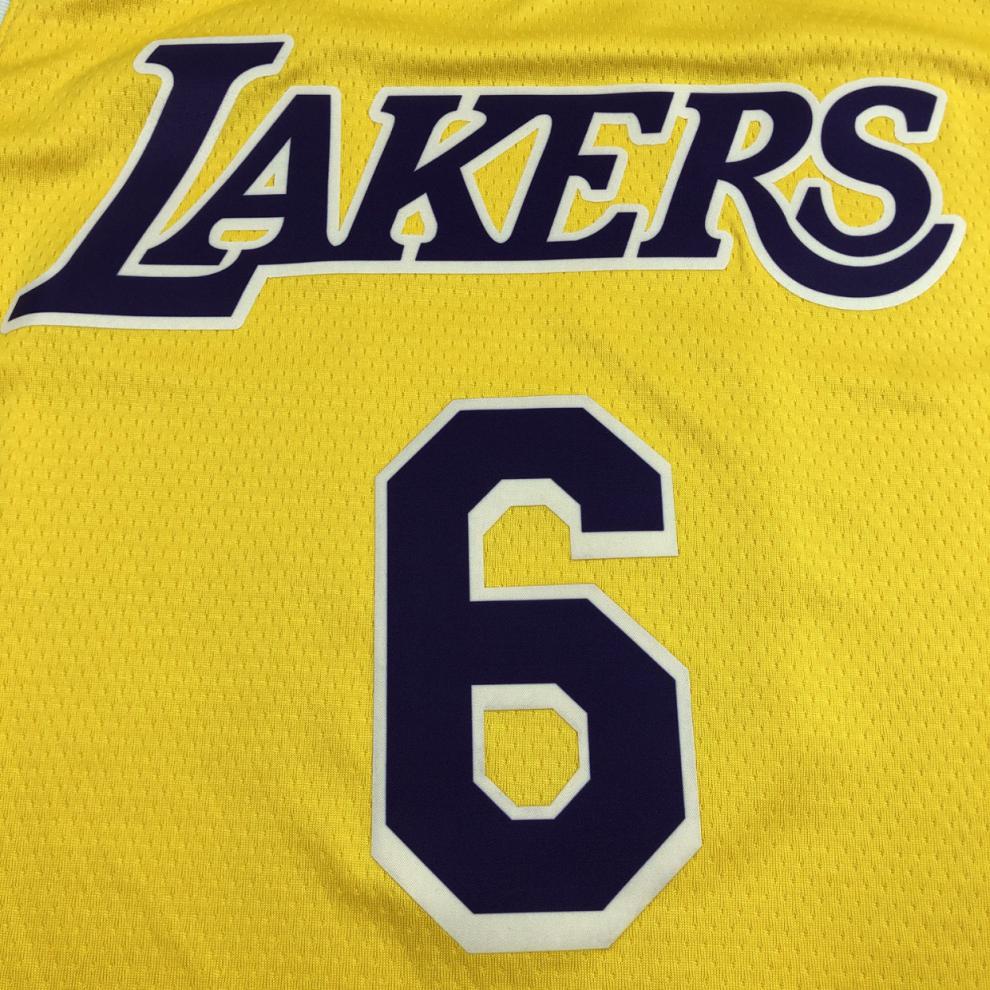 滕讯体育nba湖人队6号复古城市版球衣球裤套装23号男女背心定制篮球服