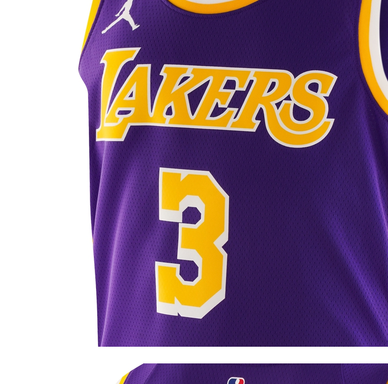 nbanike湖人队戴维斯sesw男子球衣篮球运动cv9481湖人队m