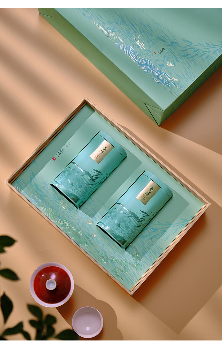 竹叶青茶叶包装盒绿茶竹叶青茶叶包装盒空礼盒碧螺春空盒包装定制春漾