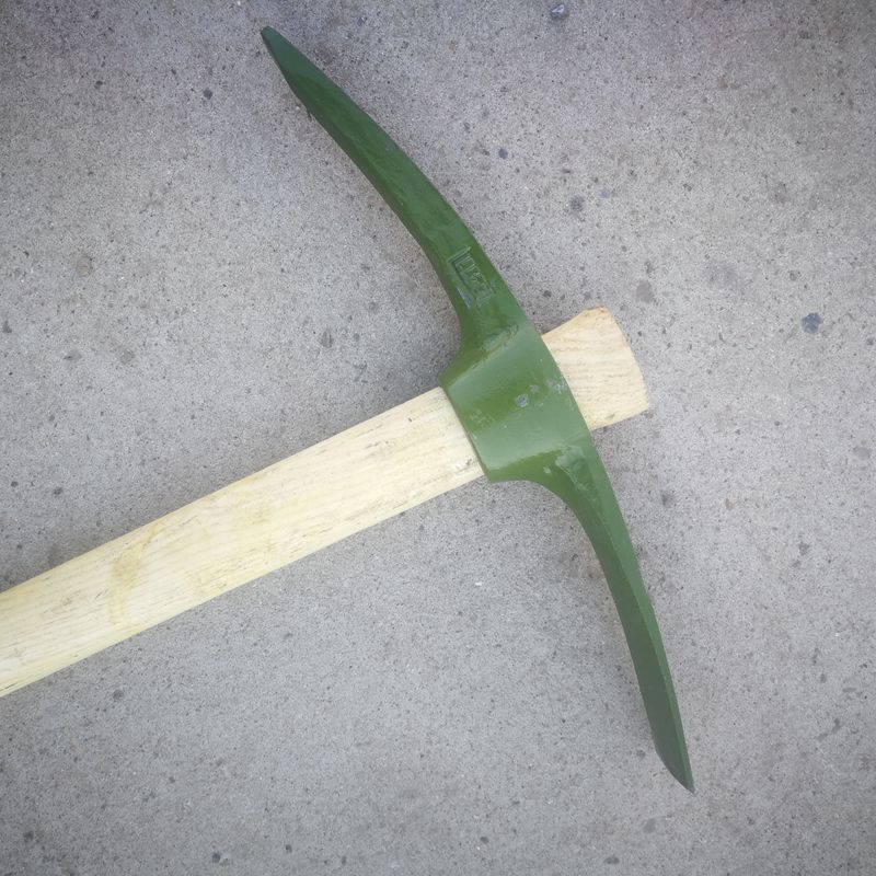 大小号洋镐工兵镐头户外纯钢战备镐农用锰钢大小军镐十字镐 205小军锹