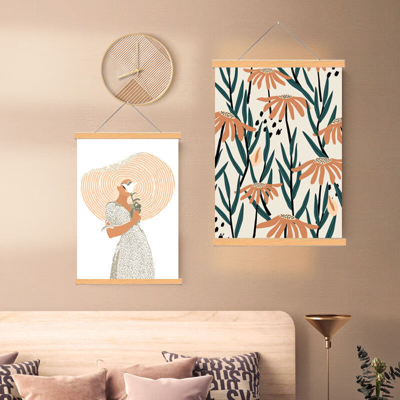 ins风挂毯画现代简约客厅餐厅电表箱挂画简约小清新免打孔b4款40cm宽