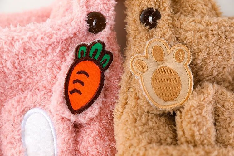 婴儿童冬装洋气儿童装衣服秋冬季3小童1岁宝宝背带裤套装w 白色xx熊