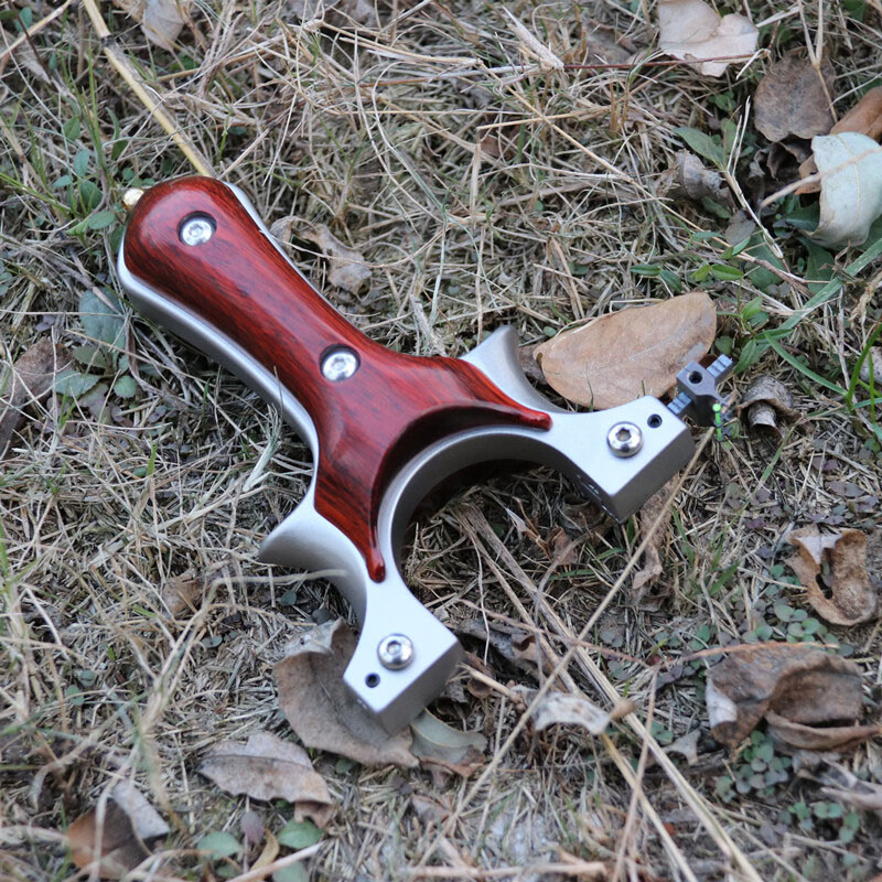 扁皮筋弹弓合金夹片弹簧快压精准按压远程射击户外弹弓竞技 弓套餐