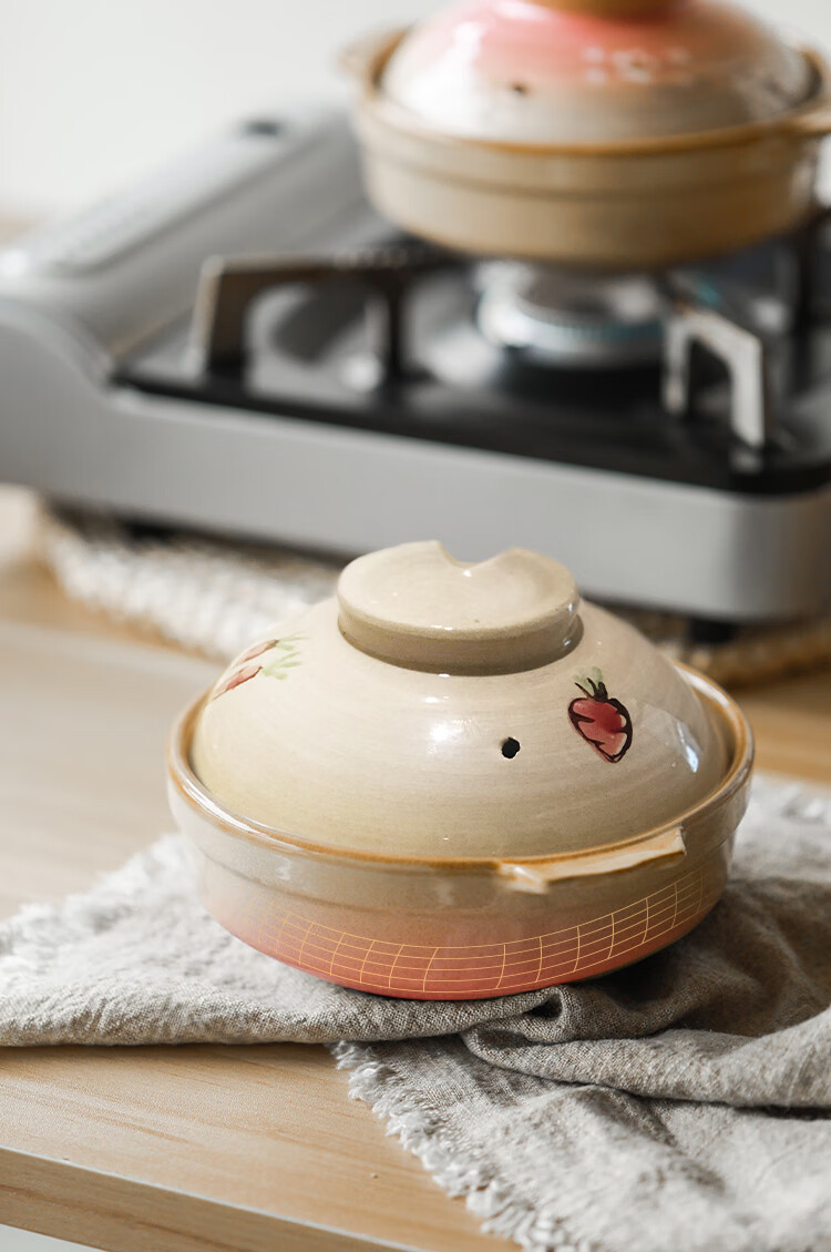 曼达尼砂锅煲仔饭砂锅碗专用小土锅家用米线浅陶沙锅小号日式燃气耐热