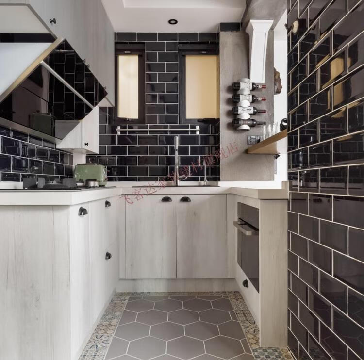 飞客达 福西西北欧厨卫黑白地铁砖亚光小白砖面包砖厨房墙砖厕所卫生