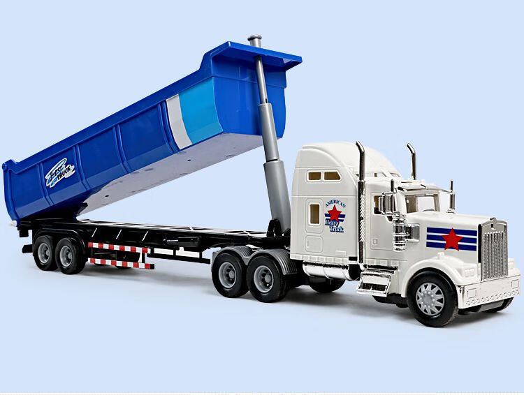 卡车模型渣土车 超大号惯性翻斗车玩具卡车运输车大货车宝宝男孩智力