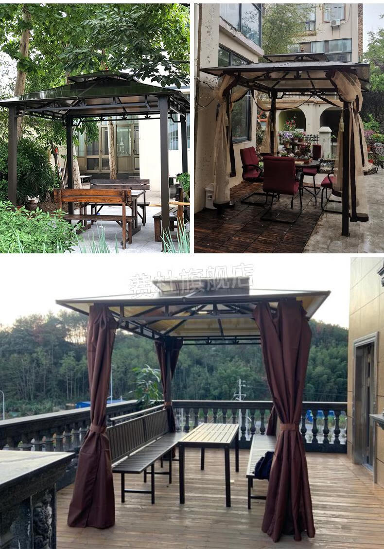 户外移动凉亭子力遮阳棚户外凉亭庭院阳光房四角伞室外移动组装花园