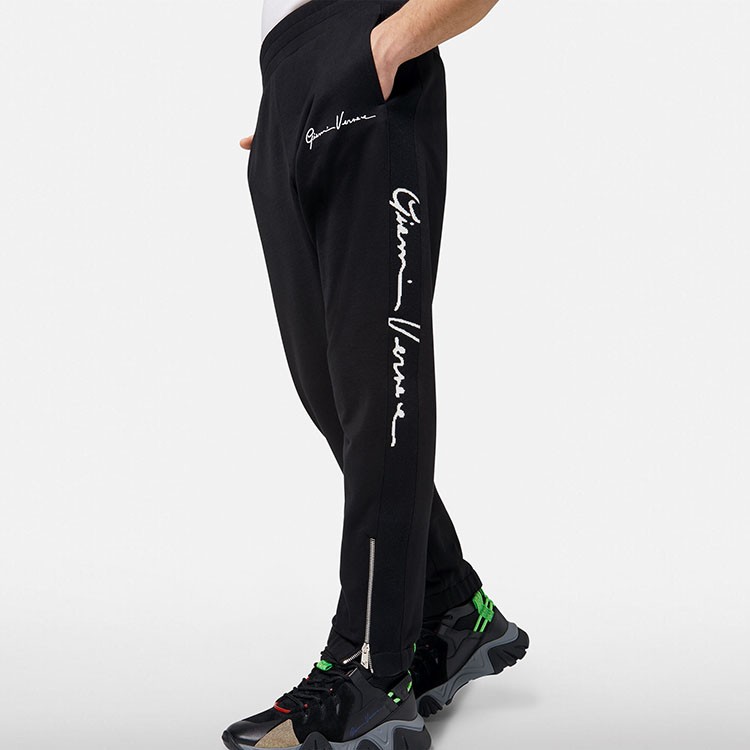 versace范思哲男士运动裤男装服饰裤子棉质织花logo运动长裤夏裤休闲