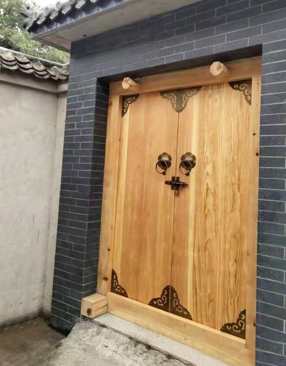 铜中式大门仿古插销古铜色门锁门闩扣明装老式木门插销搭扣挂锁25cm