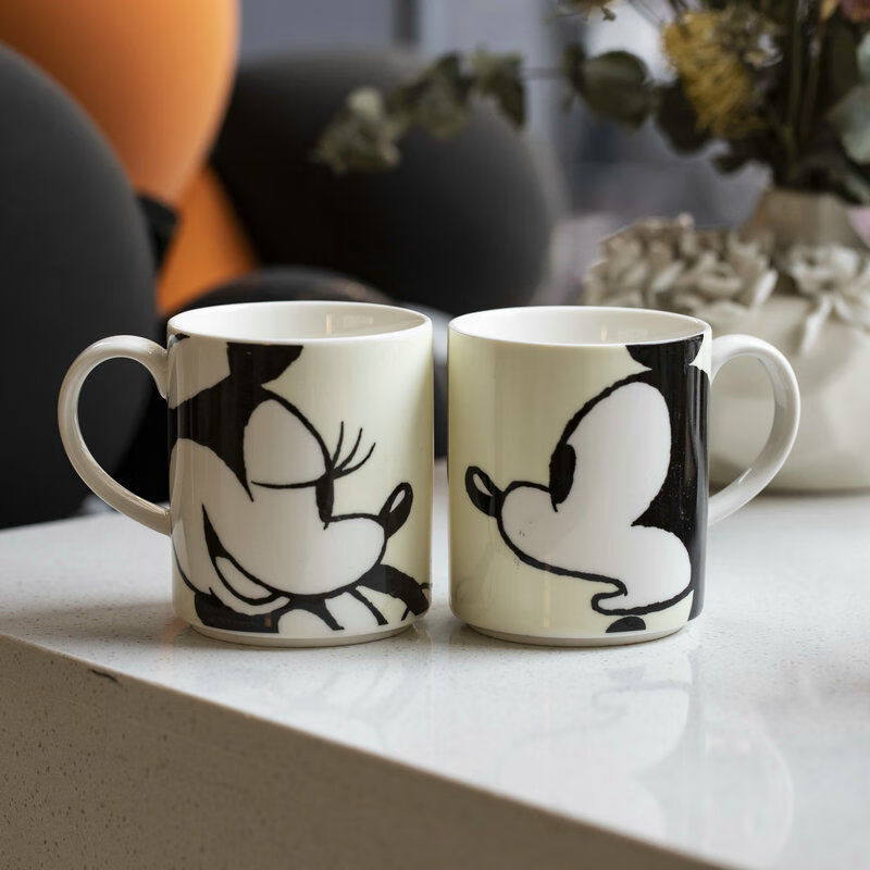 梵蒂威仕zjhome日单f家米老鼠图案款经典卡通马克杯情侣对杯陶瓷水杯