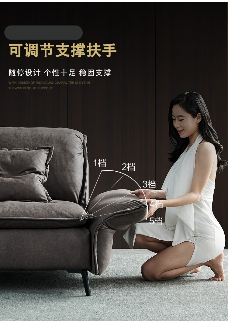 客厅北欧现代简约卧室美人榻意式极简科技布贵妃躺椅直排6人位368m