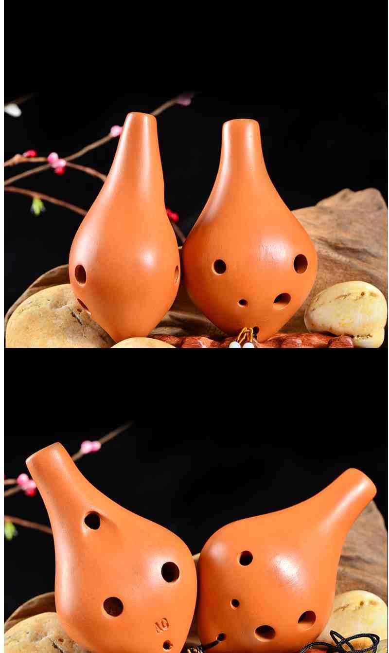 ac初学红陶六孔中音c调归去来陶笛乐器 【品质款】紫藤【图片 价格