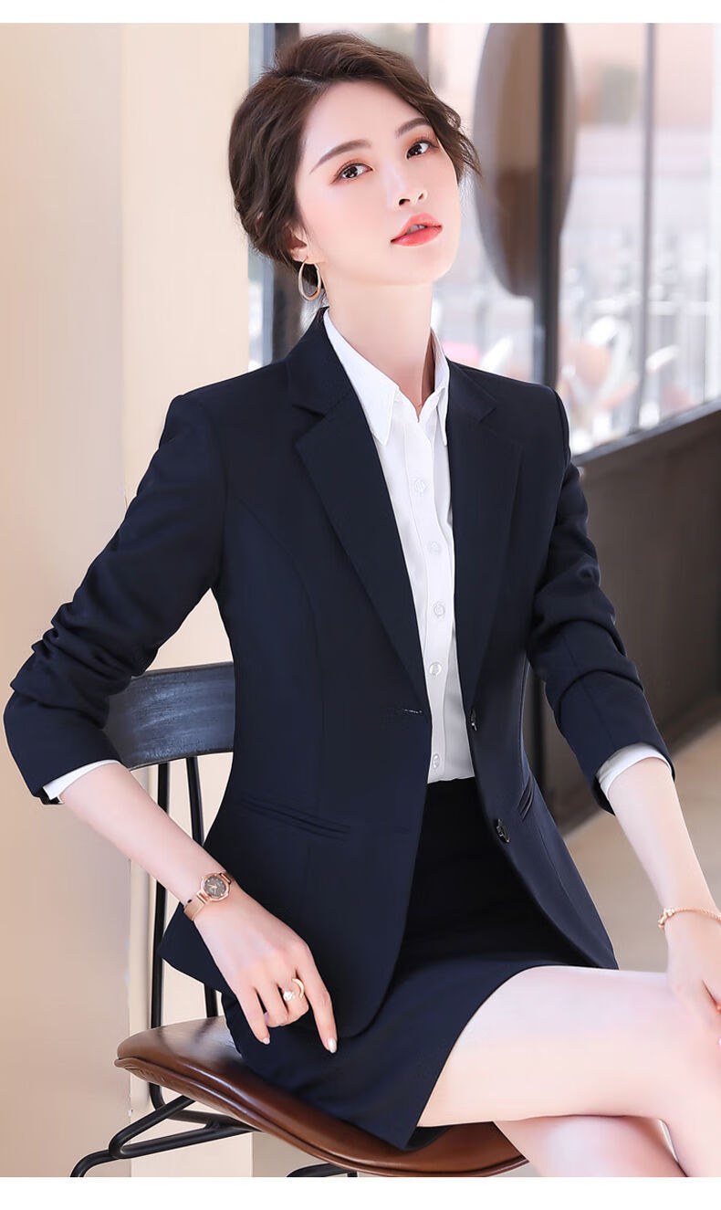 高品质秋季小西服套装女2021新款黑色西装外套女秋新款时尚面试小西服